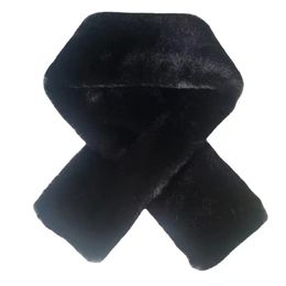 scarf Brand design New plush women's winter ring pure Colour shawl warm soft fashion scarves black and white