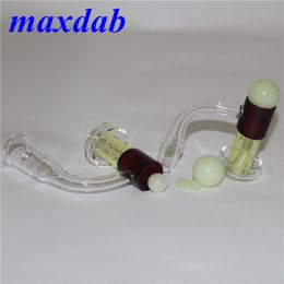 Colorfull Terp Slurper Bevelled Edge Quartz Banger Nails Smoking Accessories 10mm 14mm Joint With Glass Marble Ruby Pearl Pill