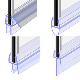 Bath Shower Screen Door Seal Strip 4 to 12mm Rubber Glass Door Weatherstrip Portable Window Glass Fixture Accessories Household
