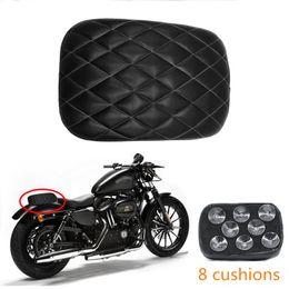 sportster cover UK - Car Seat Covers 8 Suction Motorcycle Accessories Cups Rear Passenger Cushion For Dyna Sportster Softail Touring XL 883 1200