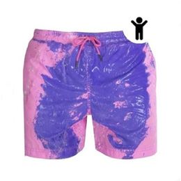 Men's Swimwear Children LMagical Encounter Water Change Colour Beach Shorts Swim Trunks Swimsuit Quick Dry Bathing Summer Surfing Pant