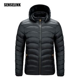 New Men Brand Waterproof Winter Warm Jacket Autumn Outwear Thick Casual Fashion Hooded Parkas Coat Slim 211129