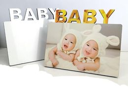 MDF Sublimation Blank Photo Frame Wooden Lettering Photo-Board Sublimating White Family Home Album Frame-Heat Transfer SN4347