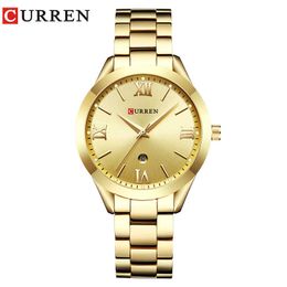 Curren Top Luxury Brand Women Quartz Watch Ladies Wristwatches Display Date Dress Female Clock Montre Femme Reloj Mujer Q0524