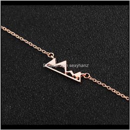 Necklaces & Pendants Jewellery Drop Delivery 2021 10Pcs Gold Sier Mountain Range Top Peak Caffeine Chemical Molecular Structure Molecule Pendan