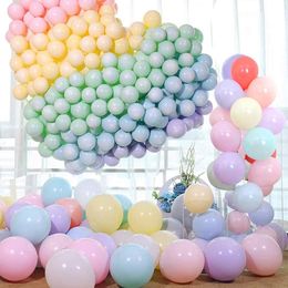 100 Pack Magical Macaron Balloons Kit for Pastel Baby Shower Birthday Bridal Ice Cream Party Children's Decorations