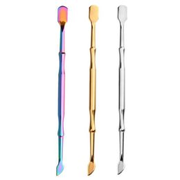Cool Colorful Portable Smoking Titanium Tip Straw Shovel Scoop Dabber Spoon Nail Wig Wag Wax Oil Rigs Knife Waterpipe Hookah Bong Holder Snuff Snorter Sniffer Tool
