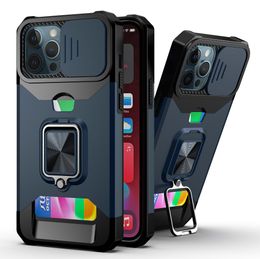 Phone Cases For Samsung A13 A82 A03S A72 A52 A02S A22 5G 4G A12 A42 Card Slot Full Protection Cover With Kickstand