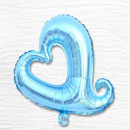 200pcs 18 inch helium Aluminium foil balloons 18" heart shape Hollow love peach heart balloon For Wedding party decor#