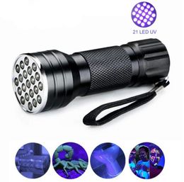 Other Home Garden Mini 21 LED Blacklight Invisible Marker Flashlight UV Ultra Violet Torch lamp flashlight-lamp SN5809