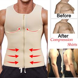 Menss Shapers Shirt Vest Slimming Underwear Body Shaper Tight Tank Top Waist Trainer Tummy Control Girdle Mens Corset