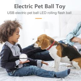 palle da uccello Sconti Giocattoli per gatti Giocattolo di plastica elettrico giocattolo a sfera con luce LED Bird Call integrata Catnip a 360 gradi Auto rotazione del cane interattivo
