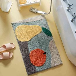 Fruit Area Rugs Bathroom Carpet Anti Slip Geometric House Entrance Carpets Kitchen Rug Floor Mats Welcome Doormat Home Decor 210329