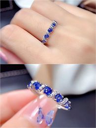 blue topaz white gold Canada - Fashion Chic Small Blue Crystal Topaz Gemstones Zircon Diamonds Rings For Women Girl White Gold Silver Color Jewelry Bijoux Gift Cluster