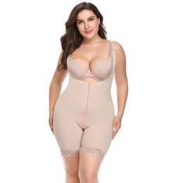 Women's Shapers Body Shapewear Women Tummy Control Plus Size S/6XL Shaper Zipper Waist Trainer Bodysuit Slimming Belt Corset