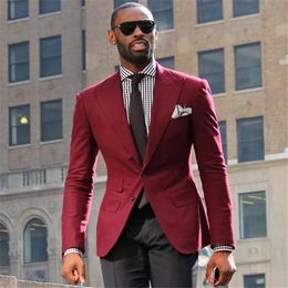 Buy Wine Suit Jacket Black Pants Online 