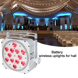 8pcs wireless led par 6x18W RGBWA+UV 6 in1 par led batterie wifi dmx disco party birthday light