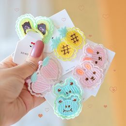 1 pair Sweet Girls Elastic Hair Bands Small Ponytail Holder Cute Animal Fruit Hair Ties Rope Kids Headbands Hair Accessories