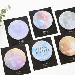 Gift Wrap 30 Sheets/pack Kawaii Stars Moon Universe Theme Memo Pad Stickers Decal Sticky Note Scrapbooking Diy Notepad Diary School Supply