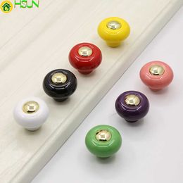 2 pcs Nordic cabinet door drawer handle modern simple bright chrome round single hole color furniture