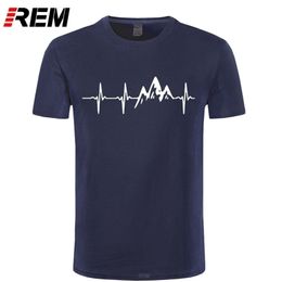 REM Mountain Heartbeat T-Shirt Fashion Funny Birthday 100% Cotton Short Sleeves T Shirts Causal O-neck Tops Tees Hip Hop 210409