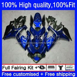 Injection Mold Fairings For SUZUKI GSXR600 GSXR-750 750CC GSX-R750 K6 06-07 21No.29 GSXR 600 750 CC 600CC GSX-R600 06 07 GSXR-600 GSXR750 2006 2007 OEM Bodys Glossy blue