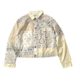 Men's Jackets Kapital Hirata and Acer cashew flower color matching short loose high street fashion shirt vibe style