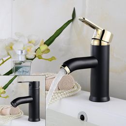 Kitchen Faucets European Antique Black Stainless Steel Faucet Single Handle Holes And Cold Water Pipe