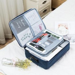 Multifunctional Travel ID Bag Large Capacity Home Storage Box For File With Password Home/travel Accessories1