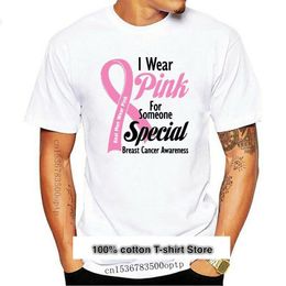 -Herren T-Shirts 2021 Mode Casual Herren T-Shirt Ich träume Rosa für jemanden Special Echt Brustkrebshemd
