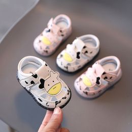 0-2T born Toddler Shoes Baby Boy Girl Sandals First Walkers Cute Cartoon Calf Soft Sole Kids Infant Bebe Summer Shoes 11-13cm 210713