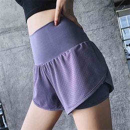 TRY TO BN Women's Shorts Quick Drying Slim Fit High Waist Elasticity Breathable Workout Fitness Spodenki Damskie 210714