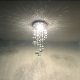 Modern Spiral Crystal Ceiling Light for Home Entrance Stair Aisle Corridor Chandelier Home Decoration LED Lamp