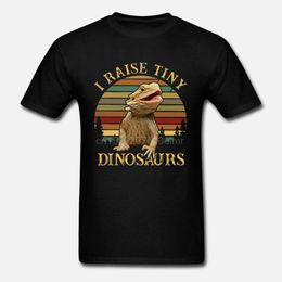 Men's T-Shirts Men Funny T Shirt Fashion Tshirt I Raise Tiny Dinosaurs Bearded Dragon Vintage Version Women T-shirt