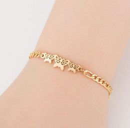 Butterfly Charm Link Bracelet Adjustable Gold Silver Bracelets for Women Fashion Party Wedding Bridal Jewellery Wholesale