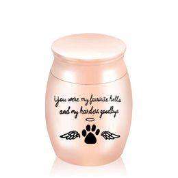 Pet Urns Dog Paw Angel Wings Mini Cremation Jars For Ashes Memorials Of Humans/Cats And Dogs