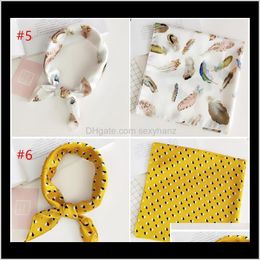Wraps Hats, & Gloves Accessories Drop Delivery 2021 50*50Cm Small Square South Korea Female Scarves Little Adornment Fashion Scarf Women Head