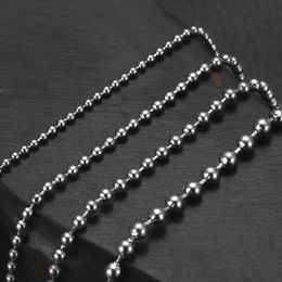 Stainless Steel Finished Chains Necklace Ball Chain with Findings Bundle Steel Jewellery Bead Necklaces Men Accessories 1.6-3mm