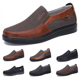 Brown Black Bricsy Style Designer Mens Fashion Shoes Leisure Мягкие квартиры Bottoms Men Casual Dress для вечеринки Eleven 369039 4961403 725620