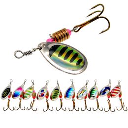 Metal Carp Fishing Lure Vibration Bait Spinner Spoon Lures Rotating Metal Sequin Wobbler With Treble Hooks 2024