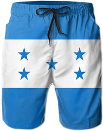 Mens Beach Shorts Swim Trunks Honduras Flag Board With Pockets Men