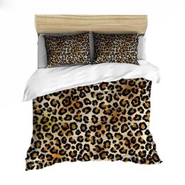 Lepoard Duvet Cover Set Animals Skin Bed Quilt Full Queen King Size Bedding With Pillowcase Boys Comforter Sets