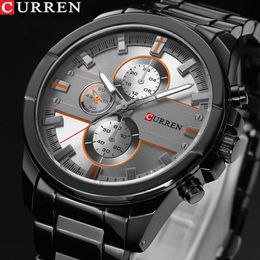 CURREN Luxury Casual Men Watches Military Quartz Male Wristwatch Stainless Steel Waterproof watch men Relogio Masculino 210527