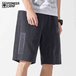Pioneer Camp 100% Cotton Shorts Men Fashion Casual Black Blue Gray Men's Summer Shorts 2021 ADK02106148H H1210