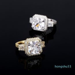 Zircon Rings High Quality Iced Out Cubic Zirconia Fashion Women's Ring Charm Jewellery For Gift