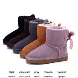 Ankle Winter Boots For Girls Boys Kids Baby Shoes Genuine Leather warm ski toddler boot for baby Fashion new botte fille G1210