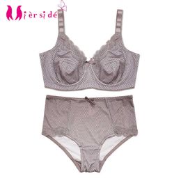 Sexy Set Mierside D0295 Hot Fashion Plus size Bra Set No Padding Lingerie For Women Sexy 34/36/38/40/42/44/46 C-D-DD-DDD(E)-F-G L2304