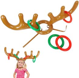 Party Favor Inflatable Reindeer Antler Hat For Children Christmas Toy Headwear Cap Accessories Party Articles Kid Gift