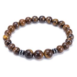 8mm Natural Stone Strands Charm Bracelets For Women Men Yoga Sports Beaded Party Club Decor Jewelry Fashion Accessories
