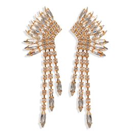 Shiny Rhinestone Charm Ear's Dangle Drop Earrings Women Jewellery Statement Earring Accessories